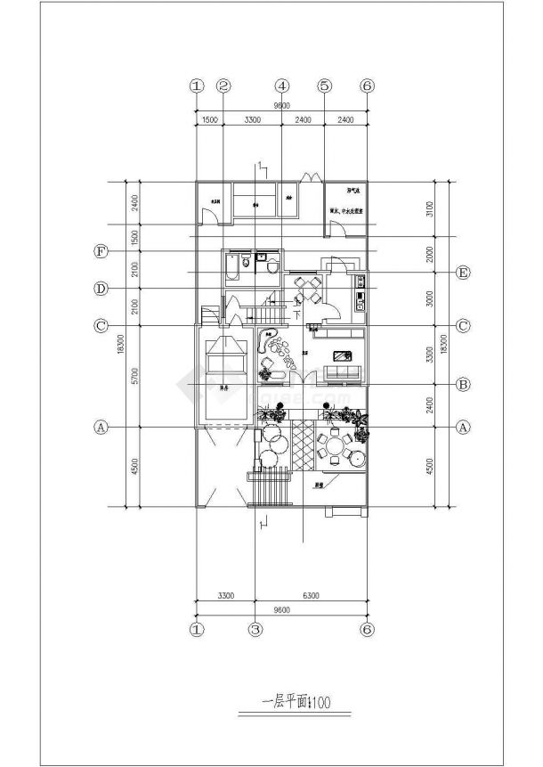 新农村住宅建筑设计方案图纸（共5张）-图二