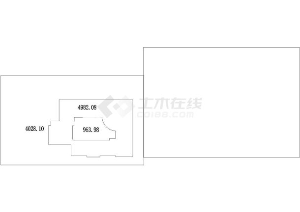 某地小型现代酒店建筑图（共4张）-图二