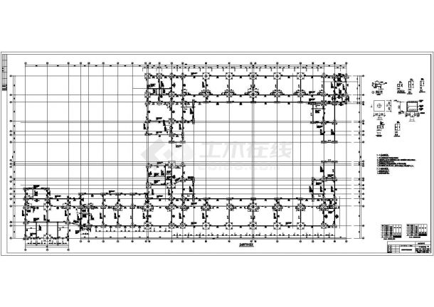 【湖南】某六层框架结构高校综合教学楼结构施工图-图二