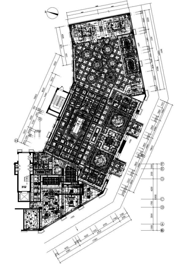 友邦皇家公馆售楼部和办公室装修CAD设计图纸-图一