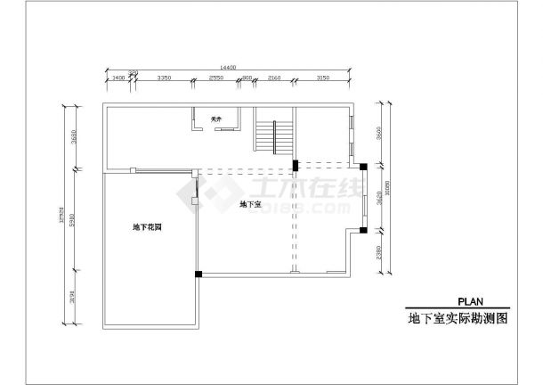 某市现代三层别墅装修设计CAD图纸-图二