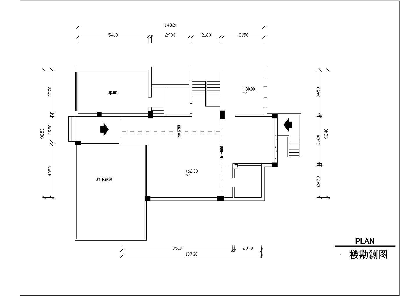 某市现代三层别墅装修设计CAD图纸