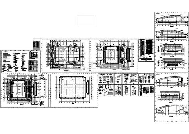 5780平米体育建筑设计施工图-图一