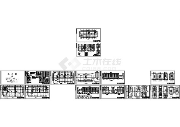 消防队建筑施工图-图一