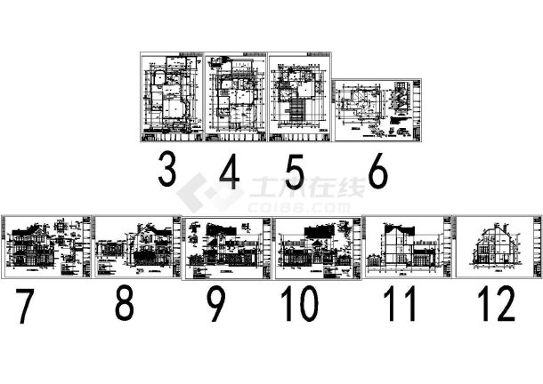 三层-13.40&17.77米-别墅建筑施工图，含设计说明-图一