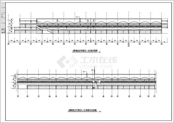 南方某高层住宅小区建筑施工图（商业步行街）-图二