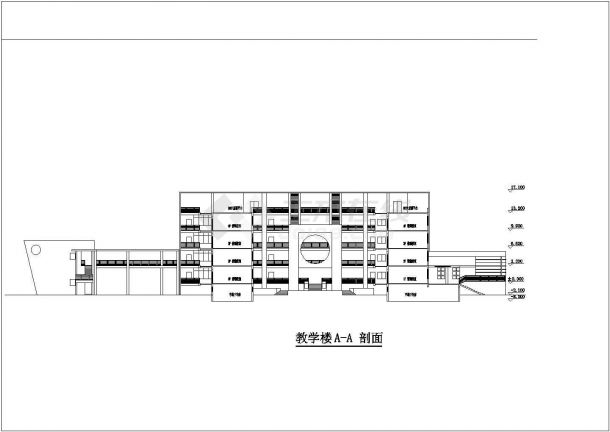 某地四层小学设计建筑全套规划施工图-图二