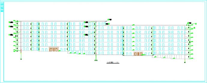 某学校学生公寓E栋建筑CAD设计施工图_图1