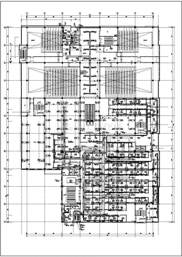 五层购物商场空调建筑设计图纸（含15张效果图）-图一