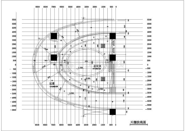 某地房地产办公室建筑设计图（共9张）-图一