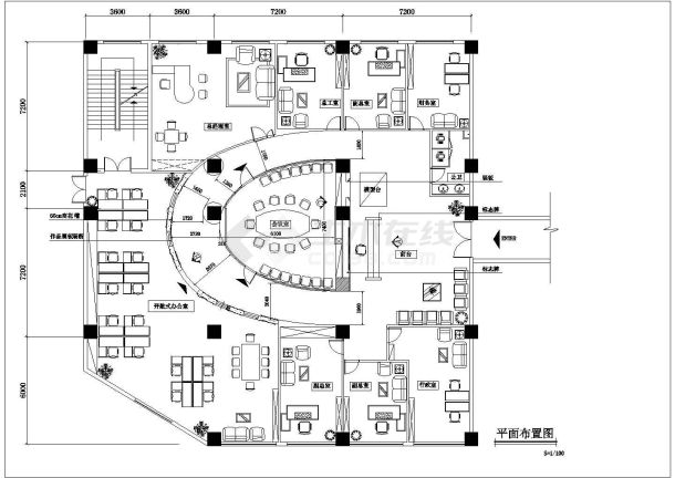某地房地产办公室建筑设计图（共9张）-图二