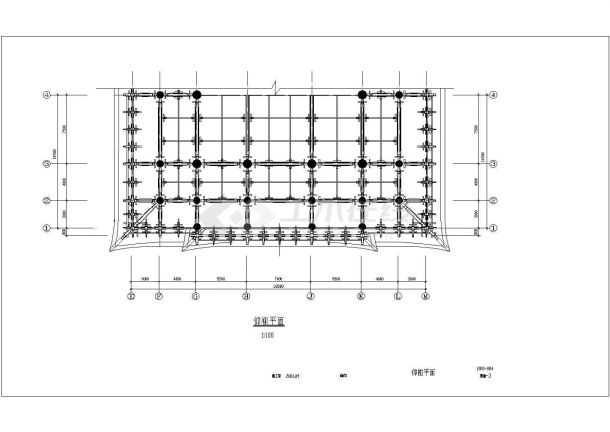 某地区古建筑山门建筑CAD设计图纸-图一