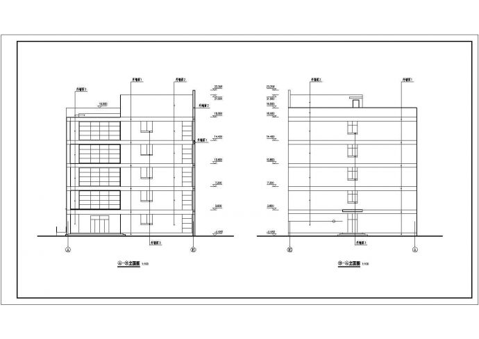 商业综合实验楼五层现代风格建筑施工设计图_图1