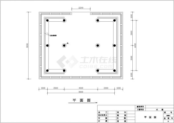 某地区水榭设计方案施工CAD设计图纸-图一