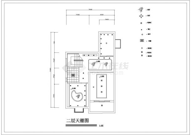 某市现代三层别墅建筑设计施工CAD图纸-图二