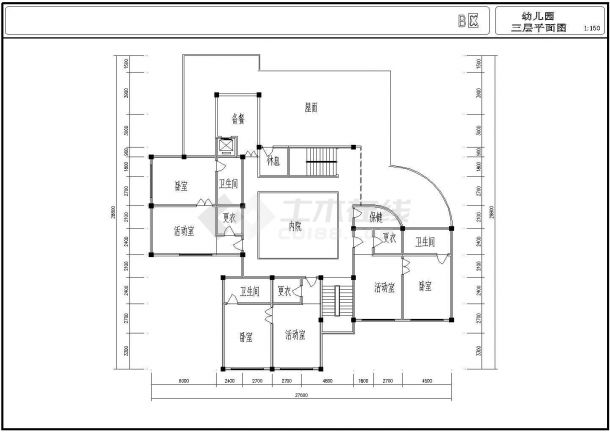某地幼儿园建筑全套CAD设计方案图-图二