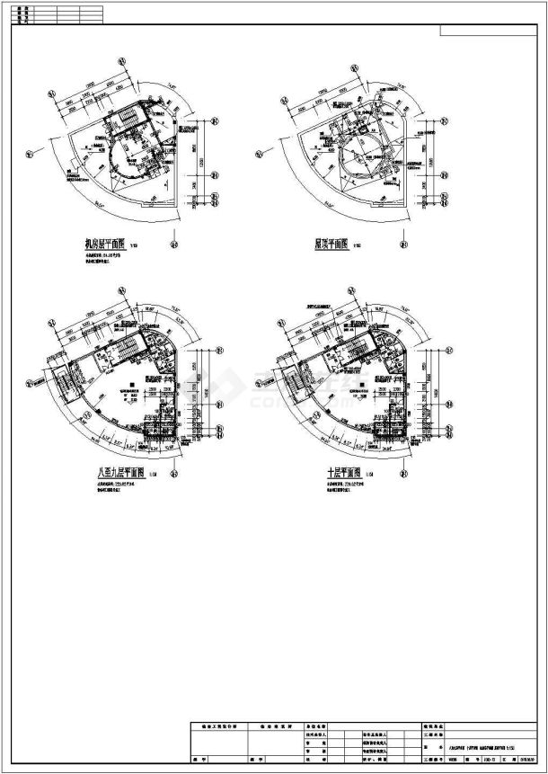 高层现代风格建材城建筑设计施工图-图二