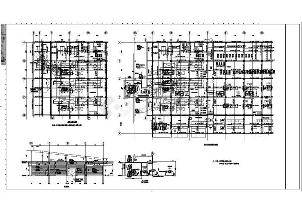 [湖北]27万平商业广场暖通空调通风排烟施工图-图一