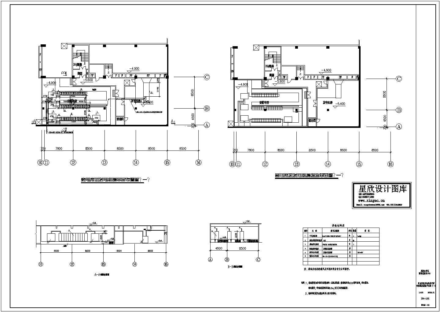 电站、变电所电气及设备地沟详图CAD图