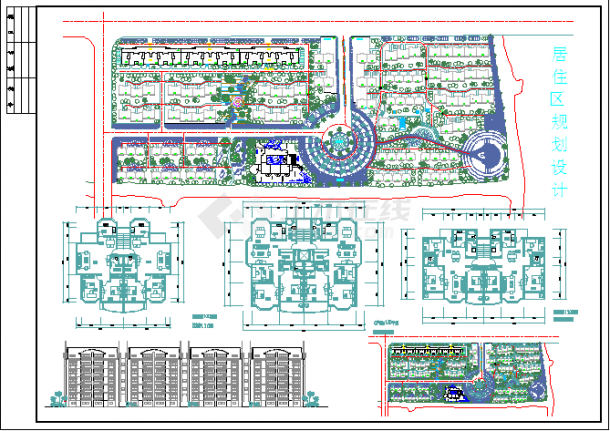 某居住区规划cad设计图-图一