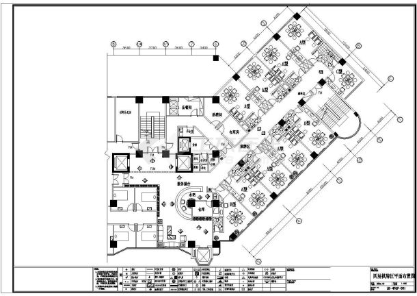 高档棋牌室室内装修设计cad施工图-图一