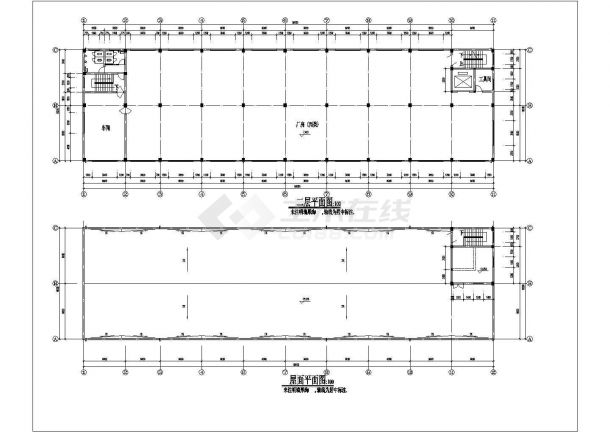 某市政扩建厂房建筑施工图纸（共8张）-图二