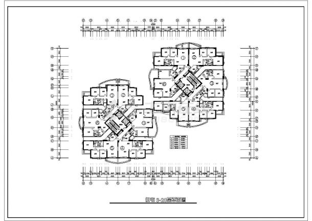 某二十八层住宅楼户型建筑设计方案图-图一