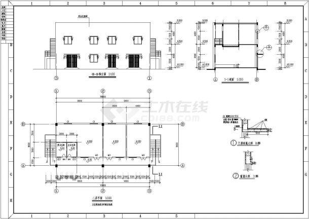 某地污水处理建筑施工图纸（全套）-图一