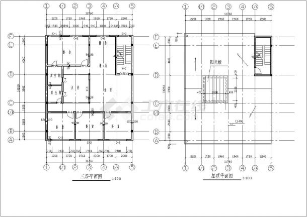  Private residential building structure CAD drawing (complete set) - Figure 1