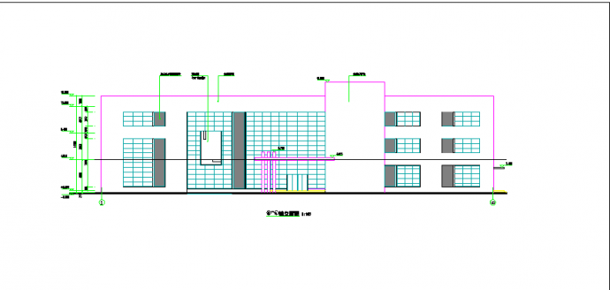 三层办公楼A结构cad设计施工图_图1
