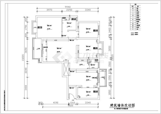 200平米家庭装修设计cad施工图-图一