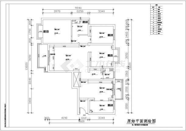200平米家庭装修设计cad施工图-图二