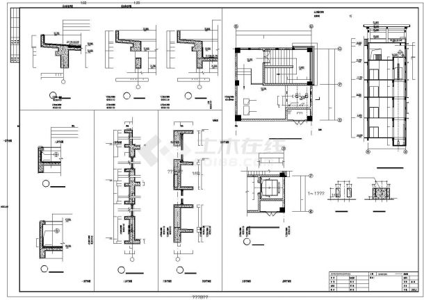 商业综合楼设计建筑平剖图cad图纸-图二