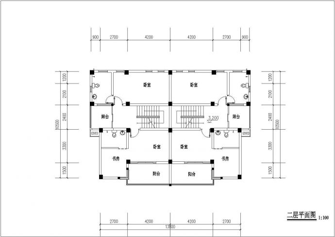 一套简洁实用的三层别墅建筑施工图纸_图1