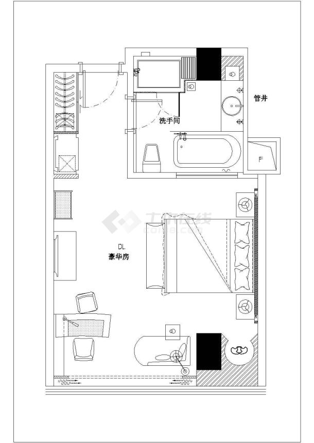 某地大型酒店建筑图纸（含效果图）-图二