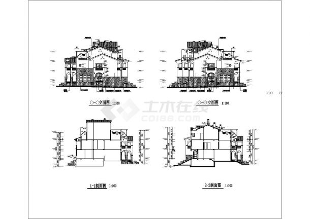 一套非常详细的别墅建筑图纸（全套）-图一