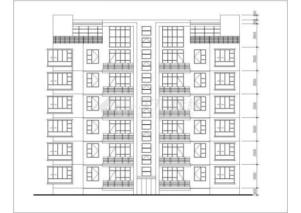 某六套小区住宅户型建筑设计规划图-图一