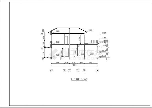  某地区多层别墅建筑施CAD建筑设计图纸-图一