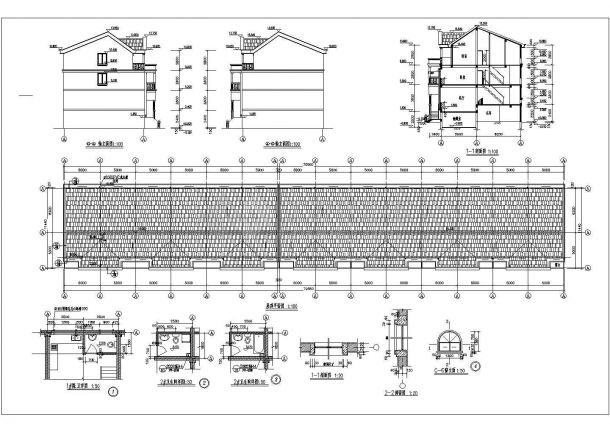 三层框架结构村民住宅建筑施工图纸-图二