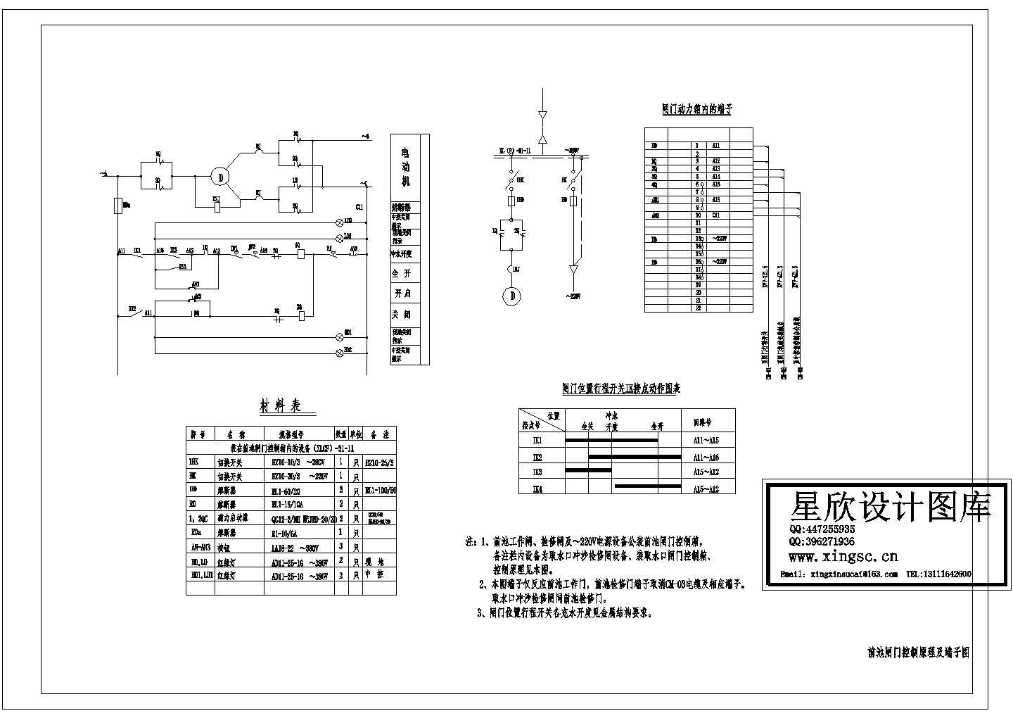 电站闸门控制原理及端子CAD图