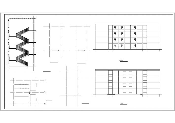 某地县高中简约的教学楼建筑设计施工图_图1