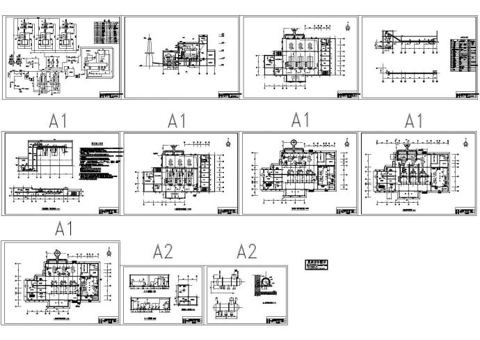 某15万平米居住小区锅炉房工艺设计cad图（含设计说明，十一张图）_图1