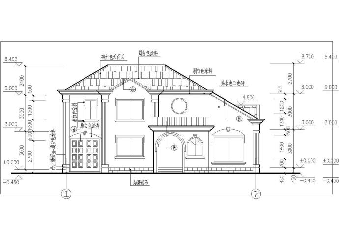 某地区别墅土建建筑CAD设计图纸_图1