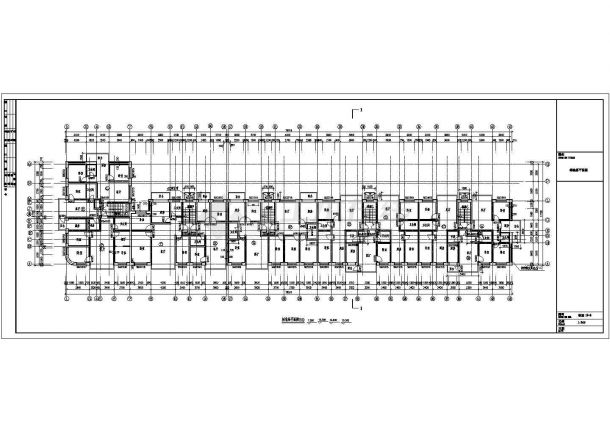 某地区底商多层住宅施工CAD建筑设计图纸-图二