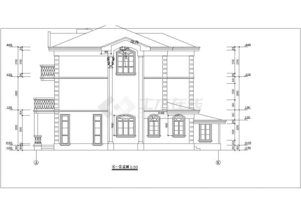 某地区某别墅设计方案CAD建筑设计图纸-图二