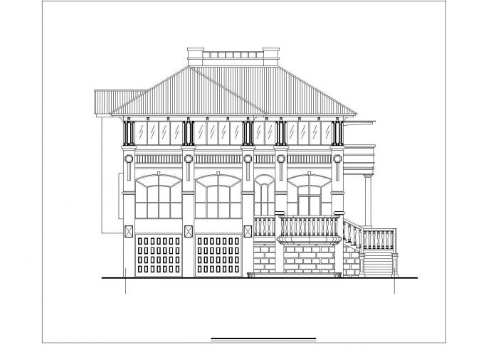 某地区隐龙居别墅建筑CAD设计图纸_图1