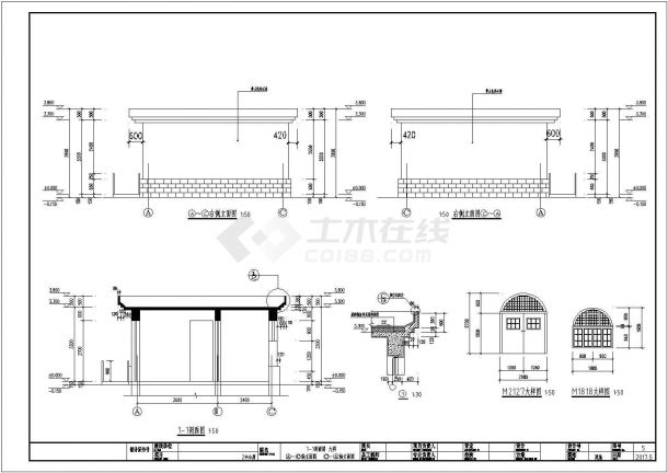 某80平公厕建筑cad施工图纸-图二