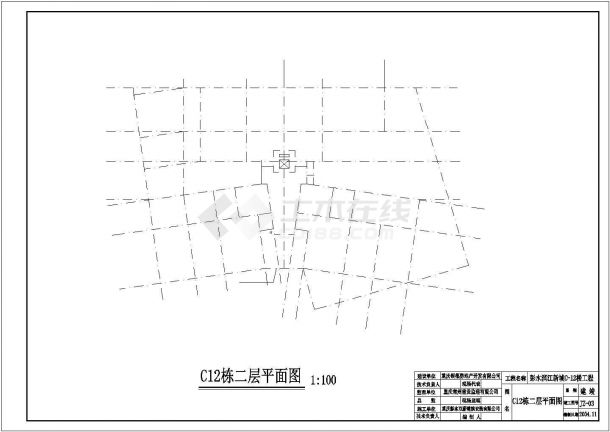 某地区高层住宅楼建筑CAD建筑设计图纸-图二