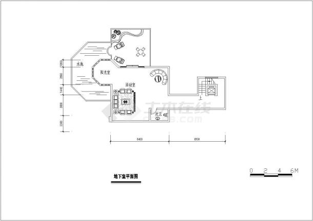 某地区别墅的方案CAD建筑设计图纸-图二