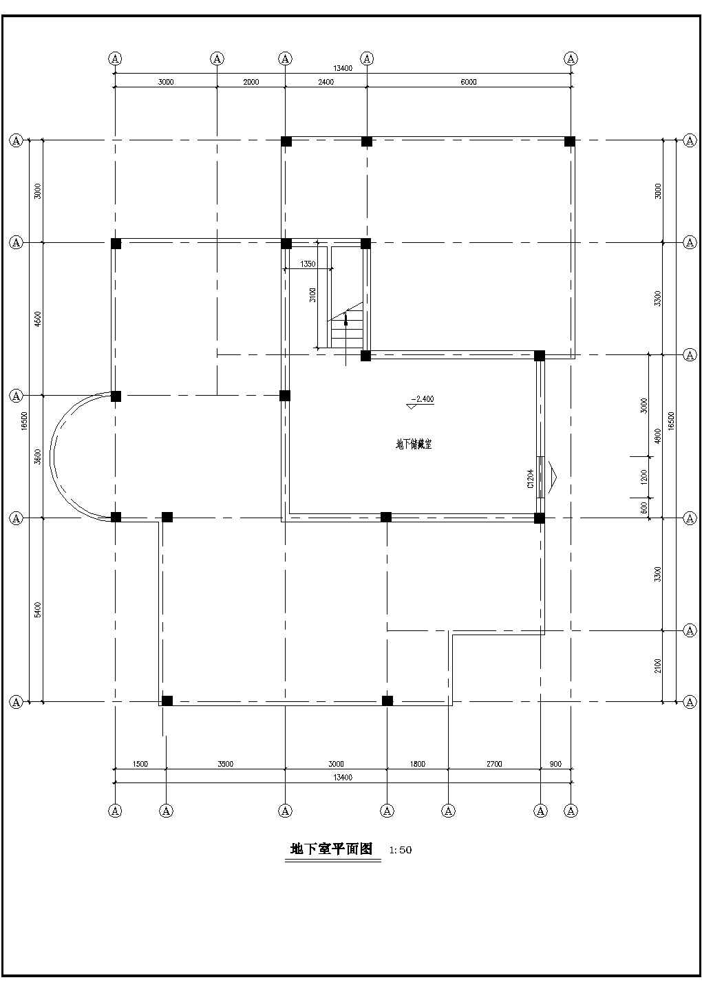 某地区豪华公馆式别墅施工CAD建筑设计图纸